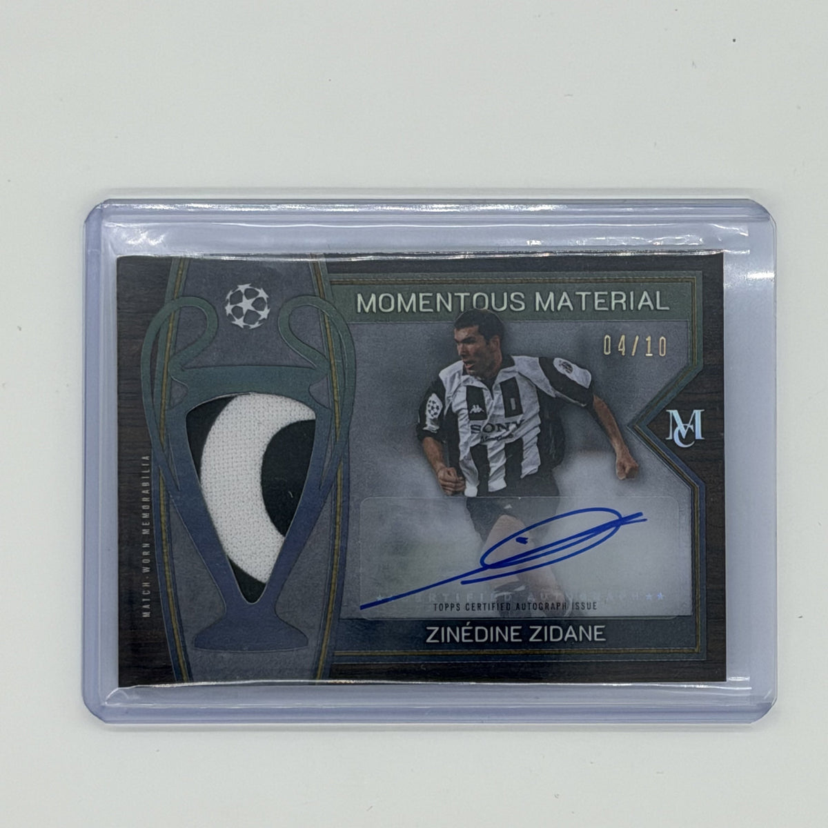 Zinedine Zidane Juventus UEFA Soccer Topps 2025-26 Museum Collection Auto /10