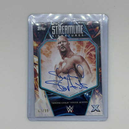 Steve Austin Wrestling WWE Topps 2025 Exalted Streamline Sigs Auto /99