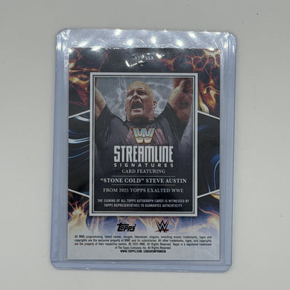 Steve Austin Wrestling WWE Topps 2025 Exalted Streamline Sigs Auto /99