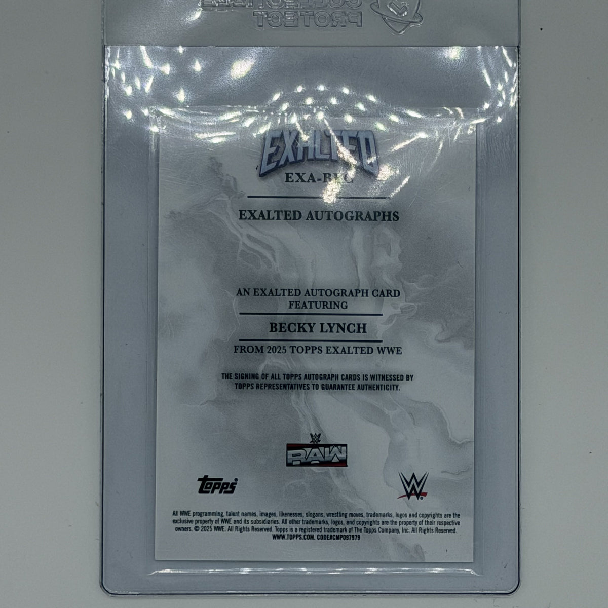 Becky Lynch Wrestling WWE Topps 2025 Exalted Autographs Auto
