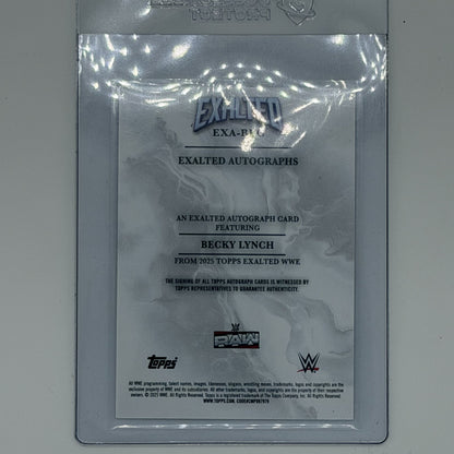 Becky Lynch Wrestling WWE Topps 2025 Exalted Autographs Auto