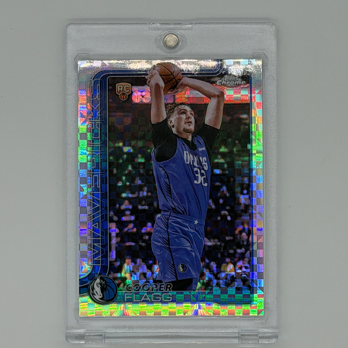 Cooper Flagg Dallas Mavericks NBA Basketball Topps 2025 Chrome X Fractor
