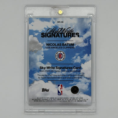 Nicolas Batum Clippers NBA Basketball Topps 2025 Chrome Sky-Write Auto /150