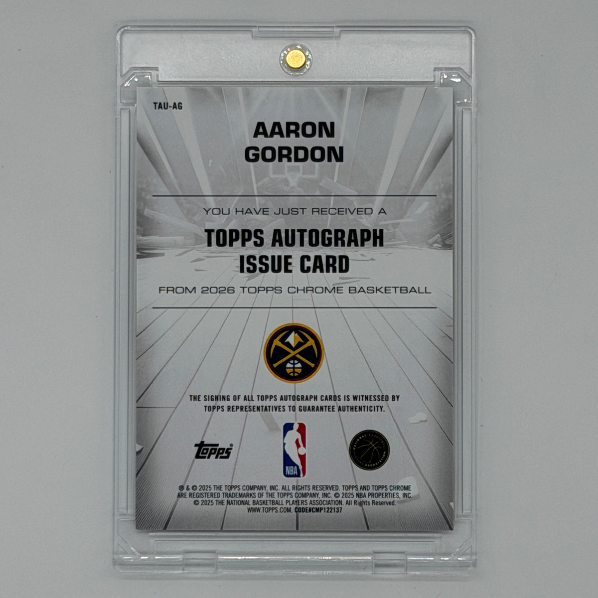 Aaron Gordon Denver Nuggets NBA Basketball Topps 2025 Chrome Auto