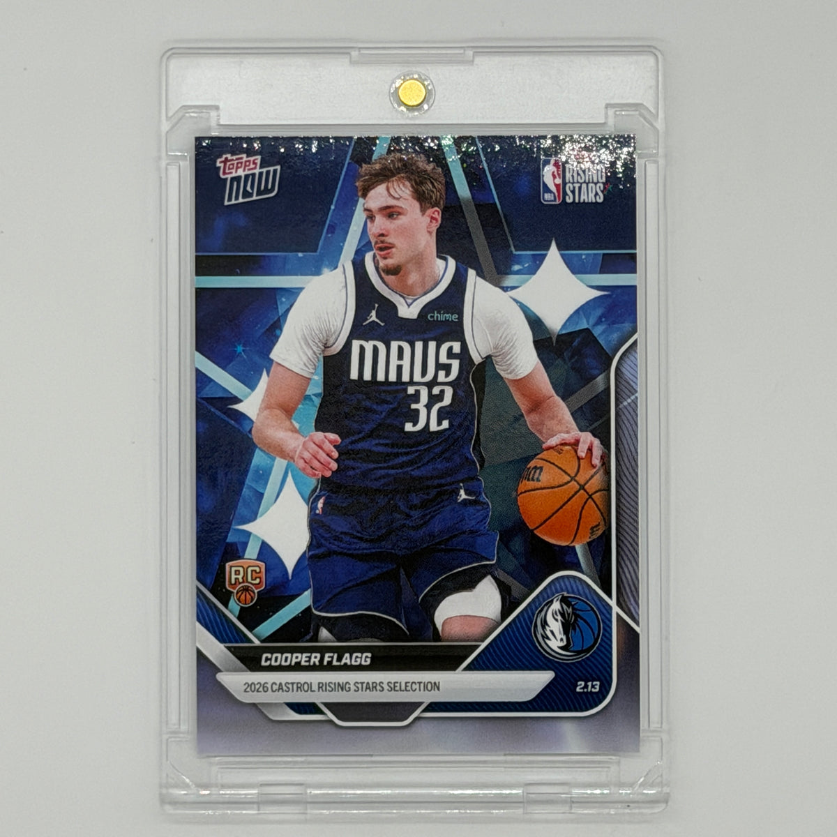Cooper Flagg Dallas Mavericks NBA Basketball Topps 2025 Now Rising Stars