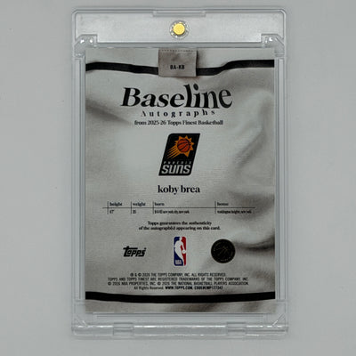 Koby Brea Phoenix Suns NBA Basketball Topps 2025 Finest Baseline Auto