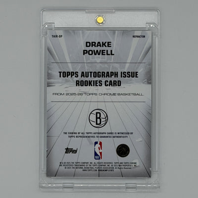 Drake Powell Brooklyn Nets NBA Basketball Topps 2025 Chrome Auto