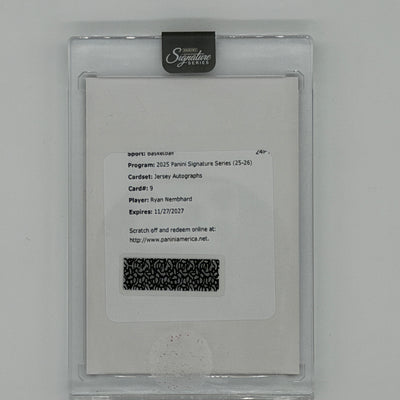 Ryan Nembhard NBA Basketball Panini 2025 Signature Series Redemption Auto