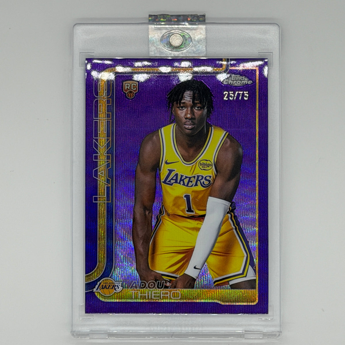 Adou Thiero Los Angeles Lakers NBA Basketball Topps 2026 Chrome /75
