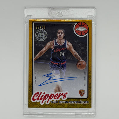 Yanic Konan-Niederhäuser LA Clippers NBA Basketball Topps 2025 Chrome Auto /50