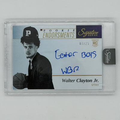 Walter Clayton Jr NBA Basketball Panini 2025 Rookie Endorsements Signature Series /25