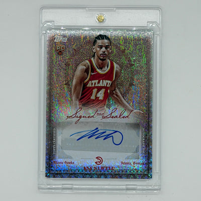 Asa Newell Atlanta Hawks NBA Basketball Topps 2025 Signed and Sealed Auto