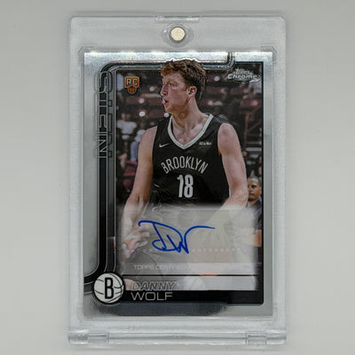 Danny Wolf Brooklyn Nets NBA Basketball Topps 2025 Chrome Auto