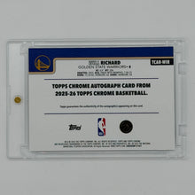 Will Richard Golden State Warriors NBA Basketball Topps 2025 Chrome Auto