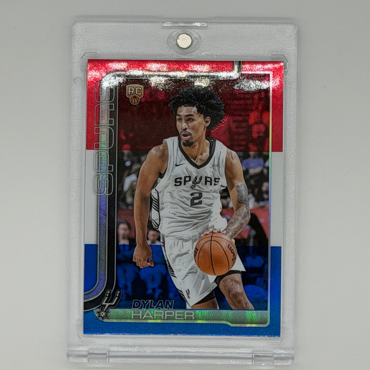 Dylan Harper San Antonio Spurs NBA Basketball Topps 2025 Chrome RC Red White