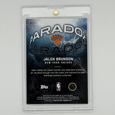 Jalen Brunson NY Knicks NBA Basketball Topps 2025 Chrome Paradox