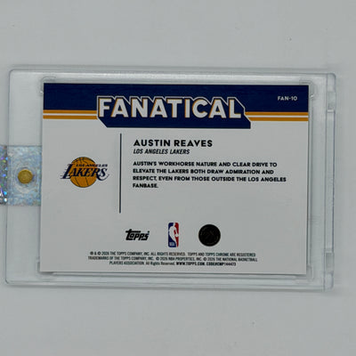 Austin Reaves LA Lakers NBA Basketball Topps 2025 Chrome Fanatical
