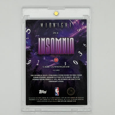Cade Cunningham Detroit Pistons NBA Basketball Topps 2025 Midnight Insomnia