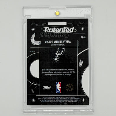 Victor Wembanyama SA Spurs NBA Basketball Topps 2025 Chrome Patented