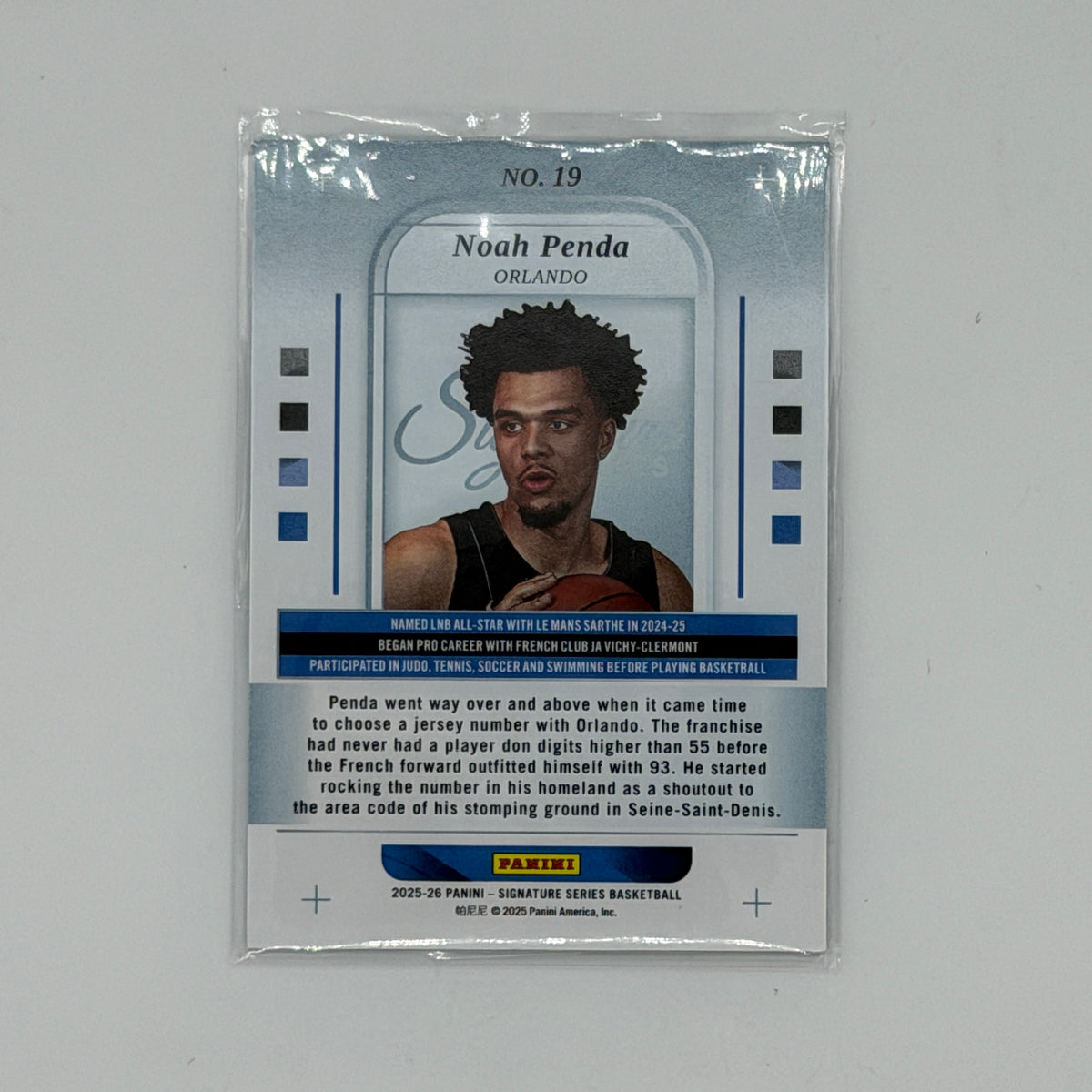 Noah Penda Orlando Magic NBA Basketball Panini 2025 Signature Series RC /35