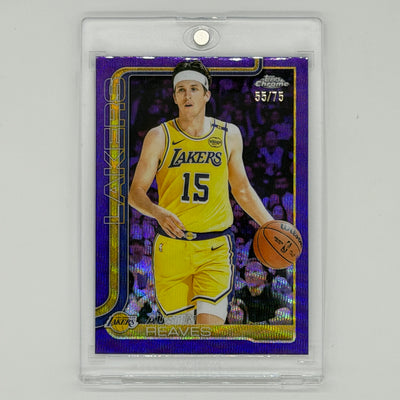 Austin Reaves Los Angeles Lakers NBA Basketball Topps 2025 Chrome /75