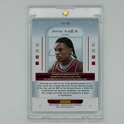 Darius Acuff Jr. NBA Basketball Panini 2025 Signature Series /199