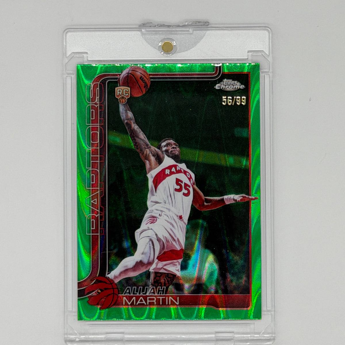 Alijah Martin Toronto Raptors NBA Basketball Topps 2025 Chrome RC /99