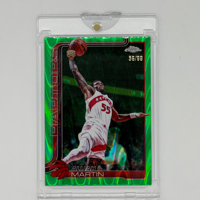 Alijah Martin Toronto Raptors NBA Basketball Topps 2025 Chrome RC /99