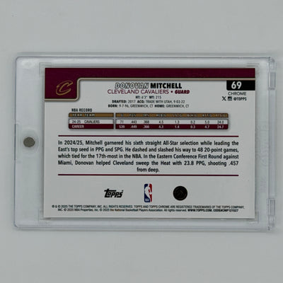 Donovan Mitchell Cleveland Cavaliers NBA Basketball Topps 2025 Chrome /50