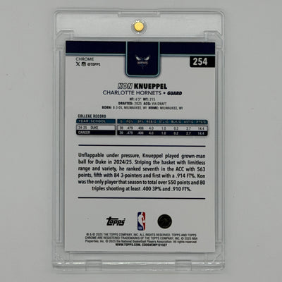Kon Knueppel Charlotte Hornets NBA Basketball Topps 2025 Chrome Wave