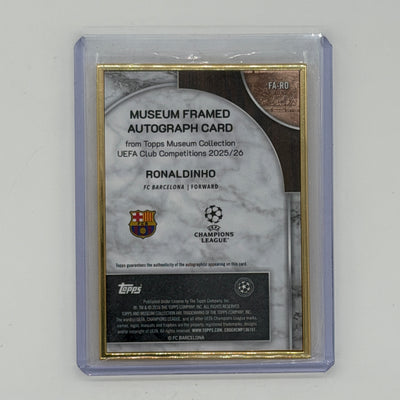 Ronaldinho FC Barcelona Soccer Topps 2025 Museum Collection Auto /25