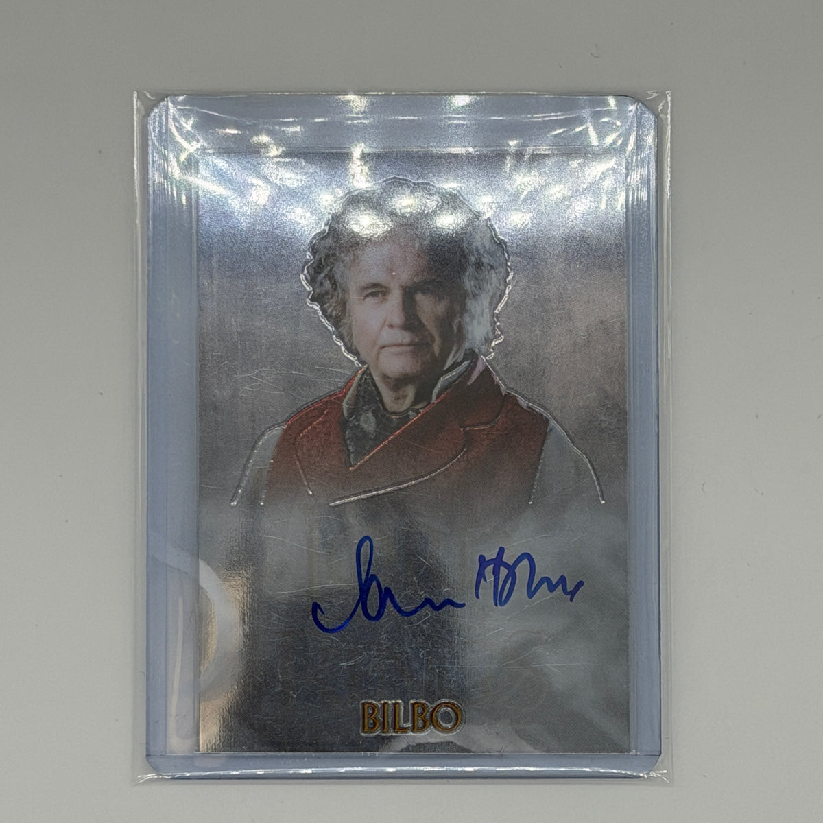 Ian Holm as Bilbo Lord of the Rings Topps 2004 Chrome Auto