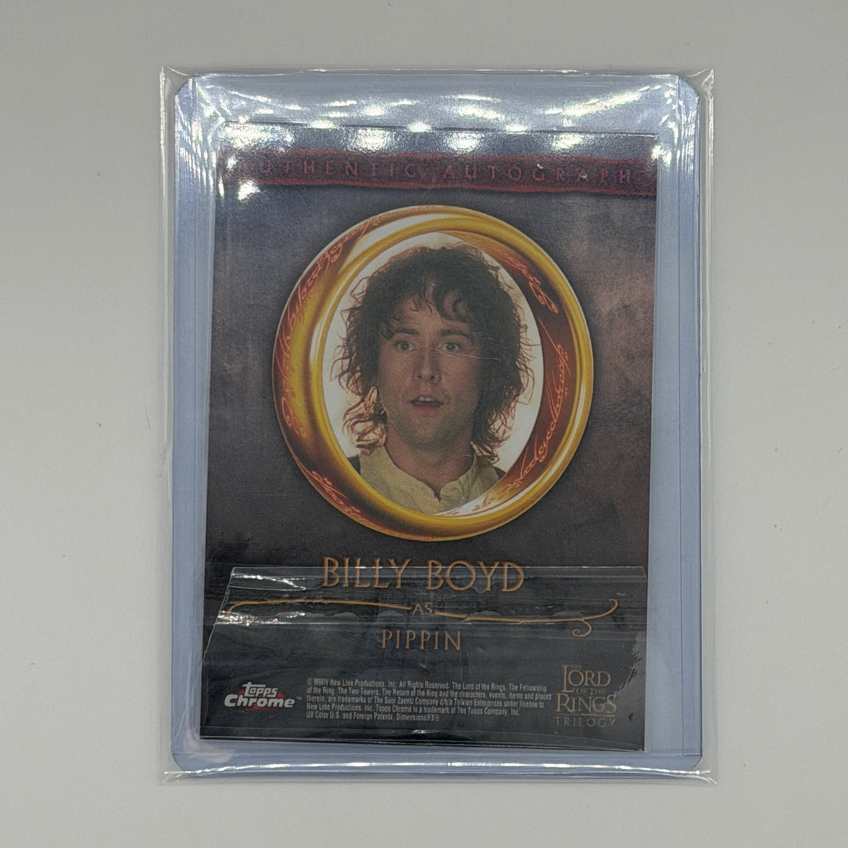 Billy Boyd as Pippin Lord of the Rings Topps 2004 Chrome Auto