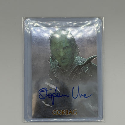 Stephen Ure as Gorbag Lord of the Rings Trilogy Topps 2007 Chrome Auto