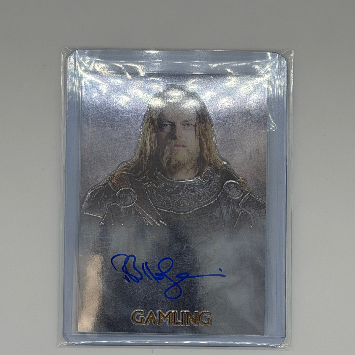 Bruce Hopkins as Gamling Lord of the Rings Trilogy Topps 2007 Chrome Auto