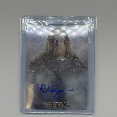 Bruce Hopkins as Gamling Lord of the Rings Trilogy Topps 2007 Chrome Auto