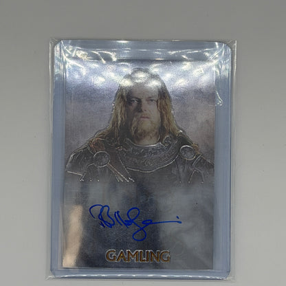 Bruce Hopkins as Gamling Lord of the Rings Trilogy Topps 2007 Chrome Auto