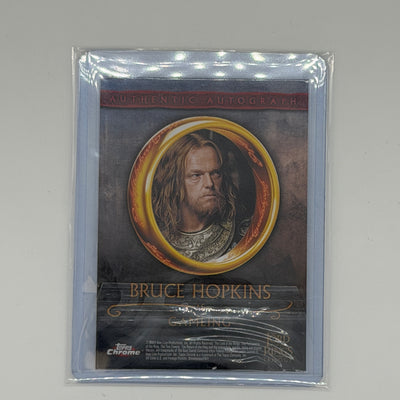Bruce Hopkins as Gamling Lord of the Rings Trilogy Topps 2007 Chrome Auto