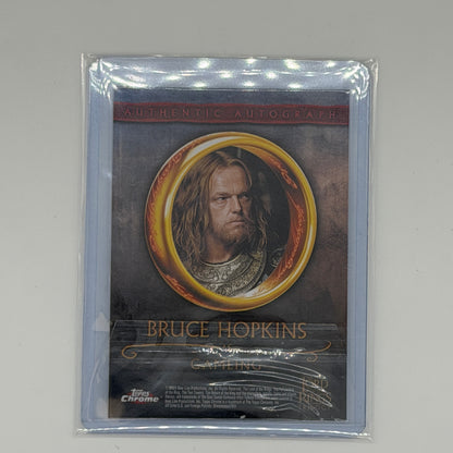 Bruce Hopkins as Gamling Lord of the Rings Trilogy Topps 2007 Chrome Auto