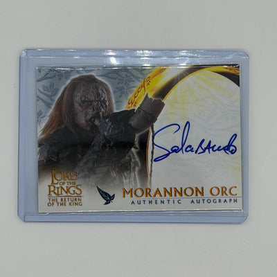 Sala Baker as Morannon Orc Return of the King Lord of the Rings Topps 2003 Auto