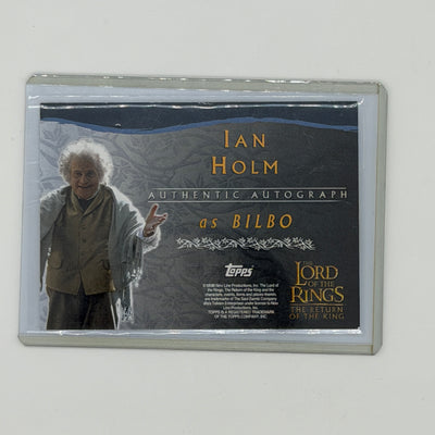 Ian Holm as Bilbo Return of the King Lord of the Rings Topps 2003 Auto