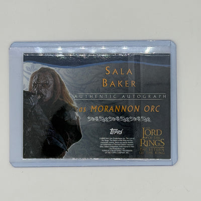 Sala Baker Morannon Orc Return of the King Lord of the Rings Topps 2003 Auto