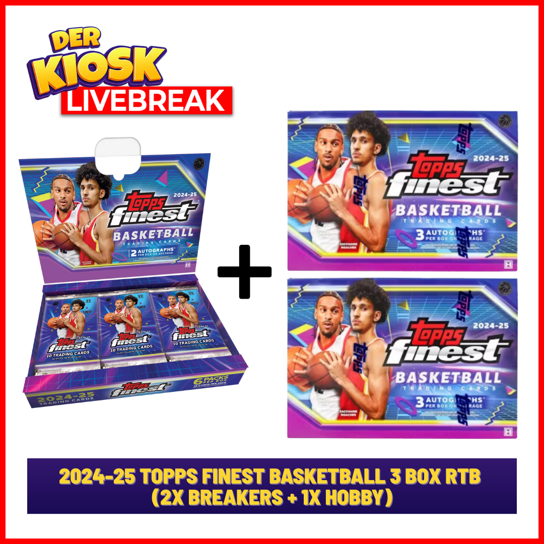 #1 2024-25 Topps Finest Basketball 3 Box RTB  (2x Breakers + 1x Hobby) Livebreak