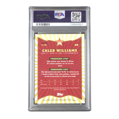 Calleb Williams RC Autograph PSA 9 - 2024 Topps® Finest Football (Graded Card) Kommissionsware