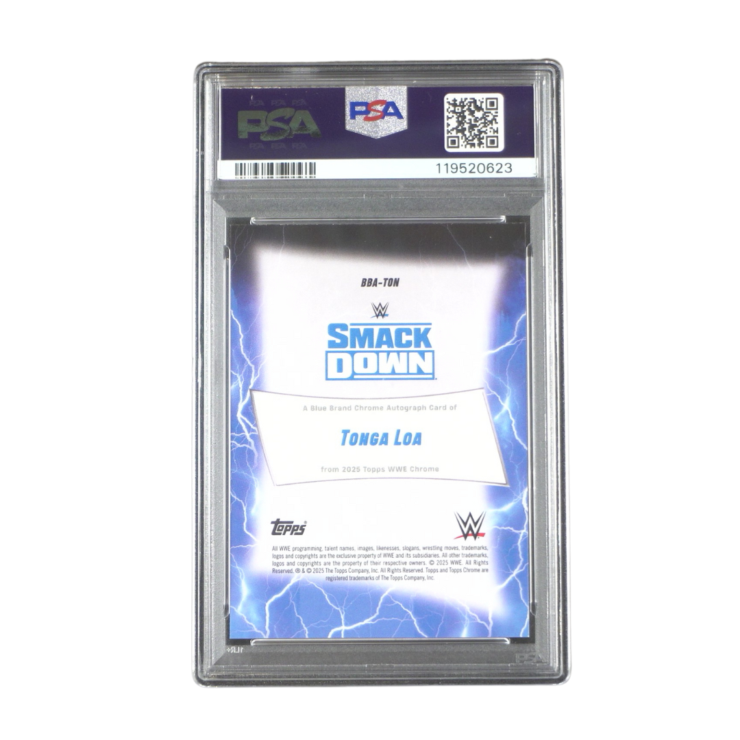 Tonga Loa 112/150 PSA 9 On Card Autograph - 2025 Topps WWE Chrome® (Graded Card) Kommissionsware