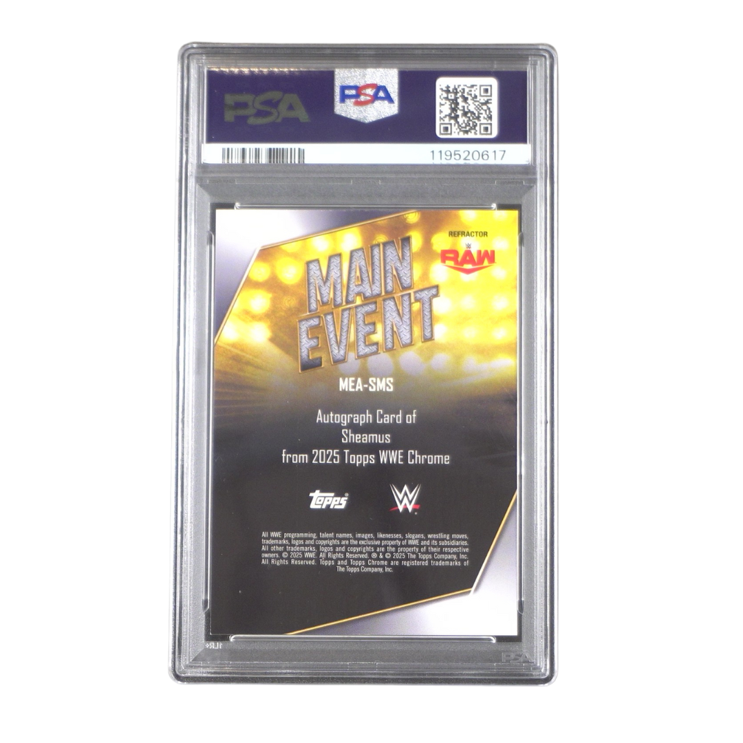 Sheamus 025 /175 PSA 9 On Card Autograph - 2025 Topps WWE Chrome® (Graded Card) Kommissionsware