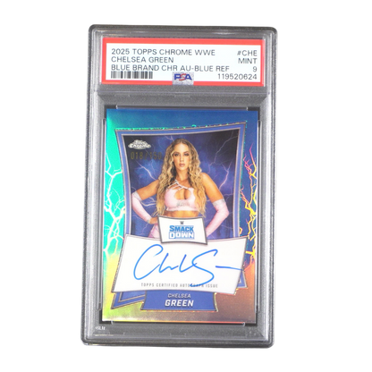 Chelsea Green 018/150 PSA 9 On Card Autograph - 2025 Topps WWE Chrome® (Graded Card) Kommissionsware