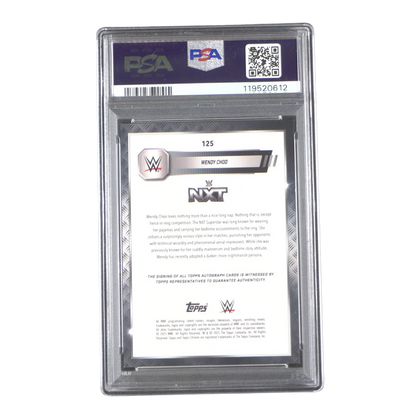 Wendy Choo 03/10 PSA 10 On Card Autograph - 2025 Topps WWE Chrome® (Graded Card) Kommissionsware