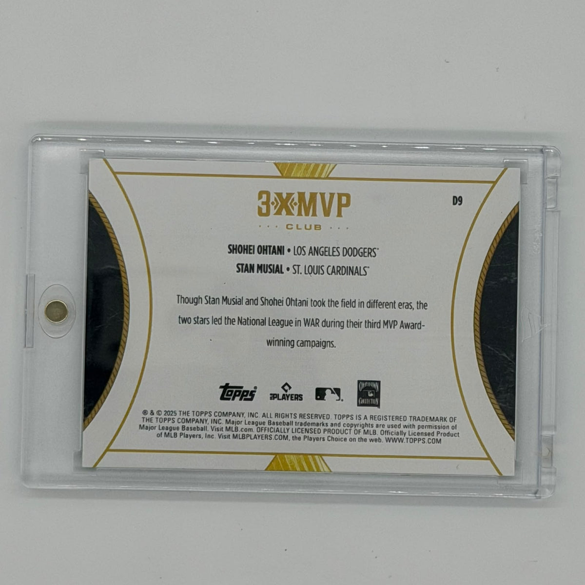 Shohei Ohtani Stan Musial MLB Baseball Topps 2025 3x MVP Club /99