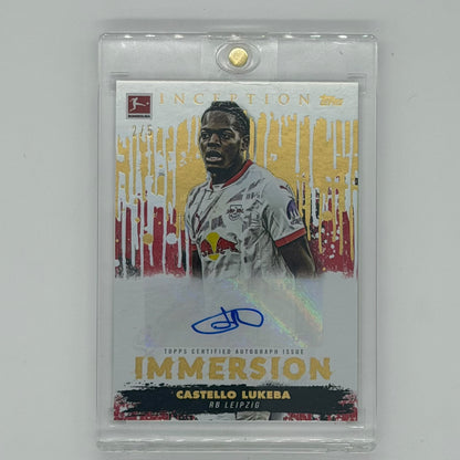 Castello Lukeba RB Leipzig Bundesliga Soccer Topps 2024 Inception Immersion Auto /5